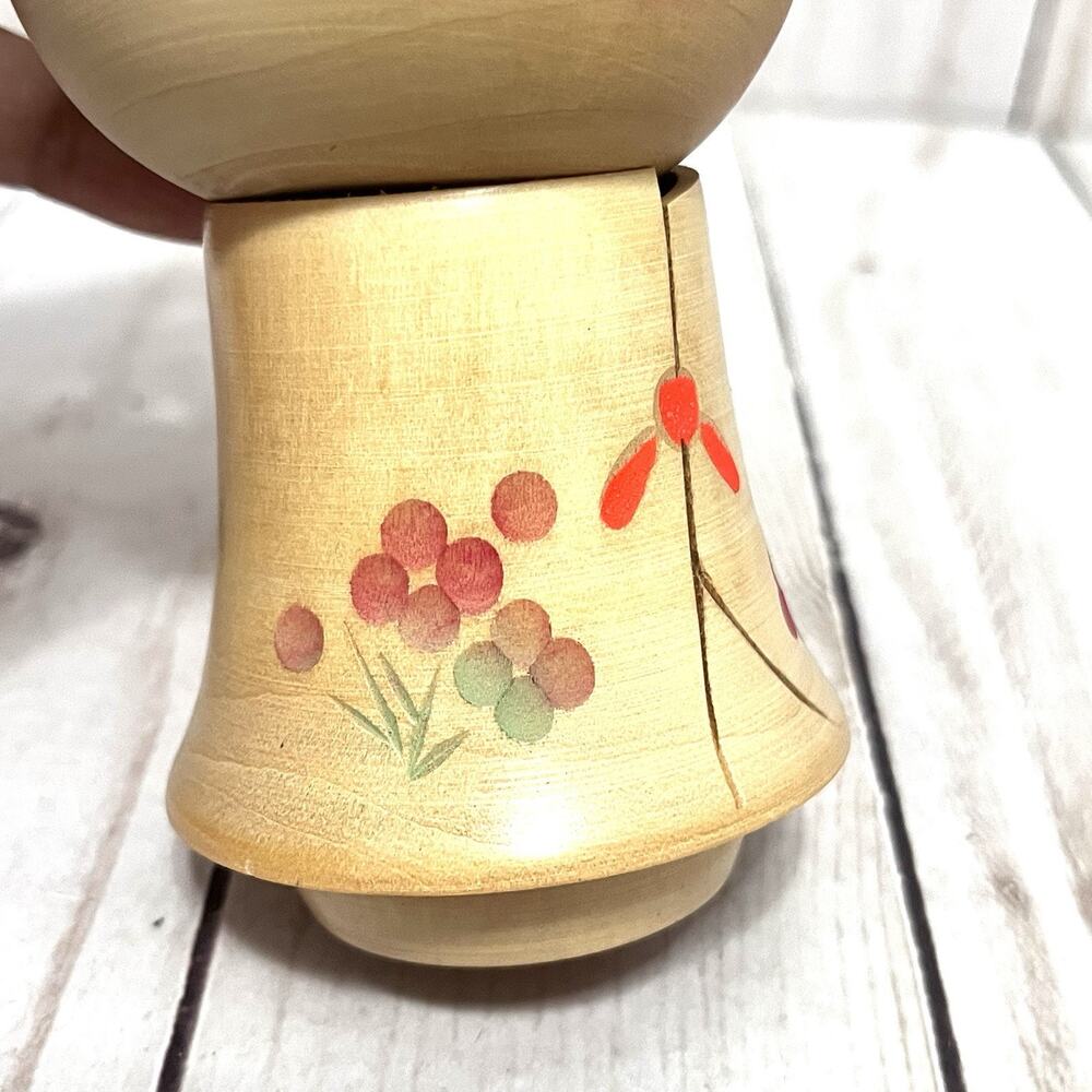 Vintage Kokeshi Doll Signed Sato Suigai w/ Original Box Japan Signed By Artist - Picture 6 of 12